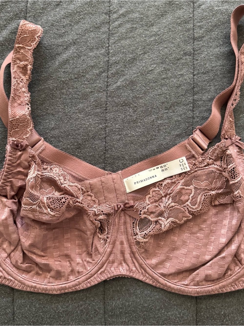 Prima Donna Lace Underwire Bra in Dusty Pink